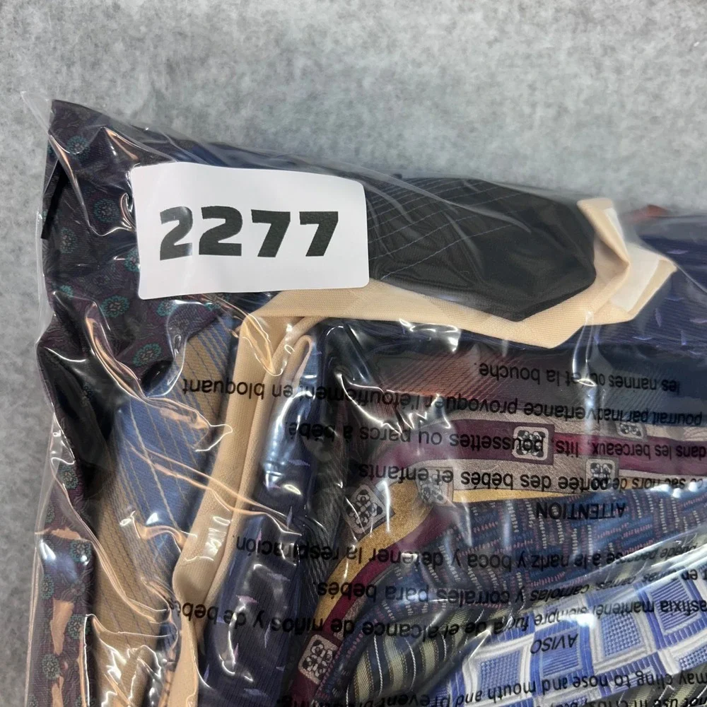 Assorted Patterns Mens Multicolor Unbranded Neck Tie Lot Crafting Quilting 10pc